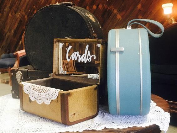 Additional Decor & Furnishings Card Box/Vintage Luggage
