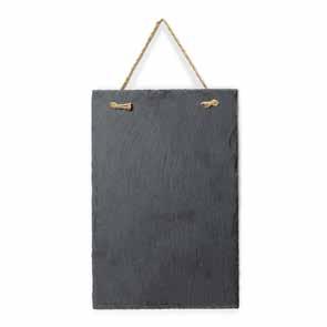 VC110-A Frameless Slate Chalkboard with Twine 8 x 12 Twine rope for easy hanging Works Well with Versachalk Liquid Markers or any traditional