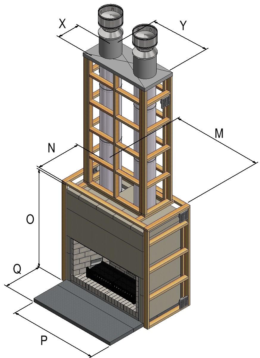 1.3 TIMBER FRAMING & TRIM OUT DETAILS - HEAT CELL CLEARANCE Description TFG 1500 TFG 1800 To centre of flue J