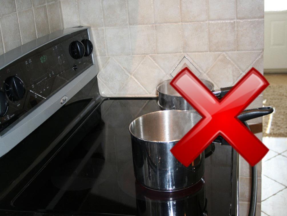 Q: What is the hazard? A: Pot handles turned outward.