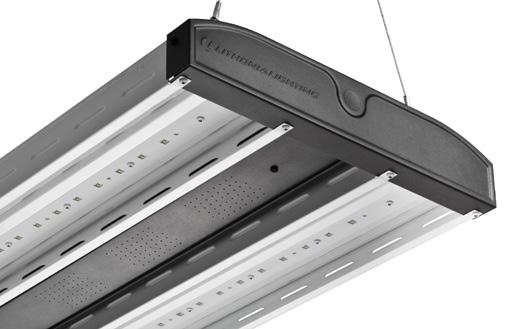 LED High Bay 1 Fixtures more than 24" wide can interfere with the operation of some fire sprinkler systems. Verify specific installation requirements with local fire official and insurance carrier.