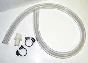 Each hose has MPT connections. Hoses have a swivel connection at one end and are available in 3/4" (19 mm) to match the FPT fittings on the unit.