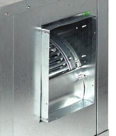 For maximum flexibility, the fan discharge can exit from the end or the side of the unit.