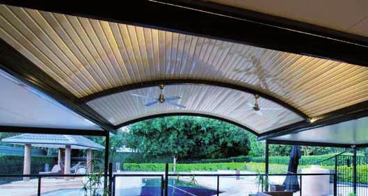 Curved Roof The contemporary form of the Stratco Curved Roof Verandah, Patio or Carport will add value and impart