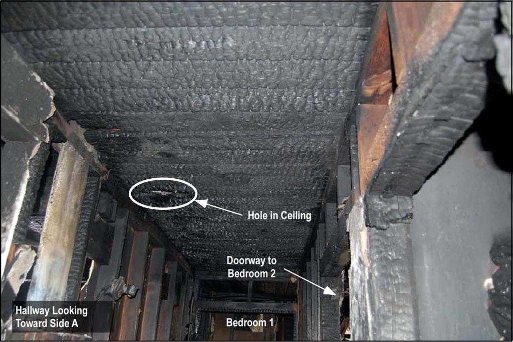 Figure 8. Hallway Ceiling. Note: Adapted from Contra Costa Fire Protection District Photos, Investigation Report: Michele Drive Line of Duty Deaths.