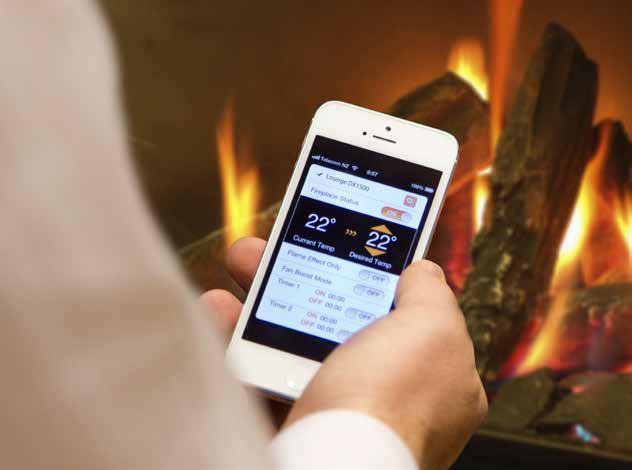 Smart Heat When connected to your home network our Smart Heat system lets you turn on your fire through your Smart Phone or any secure internet connection and integrates with most Home Automation