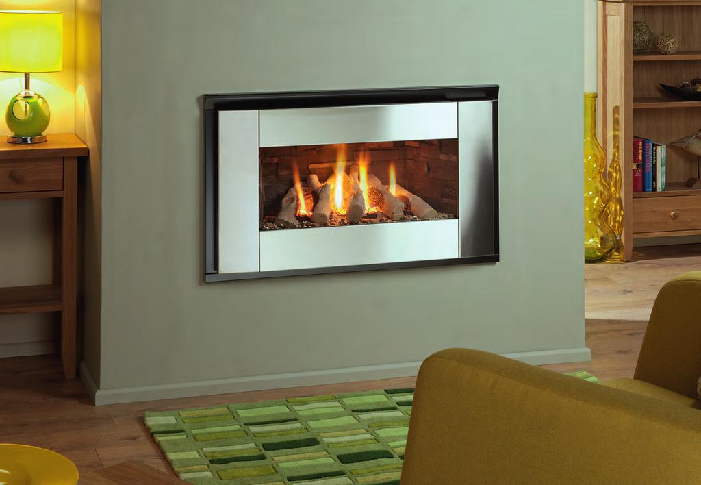 7kW (LPG) Ventilation: Not required Interiors: Choice of linings (see page 15) Effects: Dark Log or Silver Birch Flue Types: Class 1 or 2 Choice of Door Colours Synergy Ellesse Steel with Lacquered
