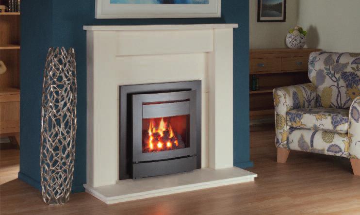 Arc Trim with Convector Ultra H.E. (also suitable for Slimline Radiant H.E.) Fireplace Model Outer frame measurements only are shown.