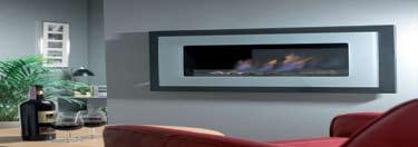 Windsor Contemporary Classic in Pebble brassand silver trim The Pure Decorative Flame Effect Hole-in-the-wall Flame Supervision Device & Oxygen Depletion