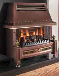 is slim for a neat fit into an existing fireplace and is highly efficient.