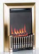 This neat, glass fronted inset fire with a net efficiency of 80% is framed by a chamfered trim and sleek fret.