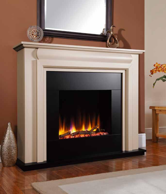 ultiflame vr callisto suite High quality Premier board surround Virtual flame Real fire experience Crystal embers & realistic log fuel bed 4 Flame