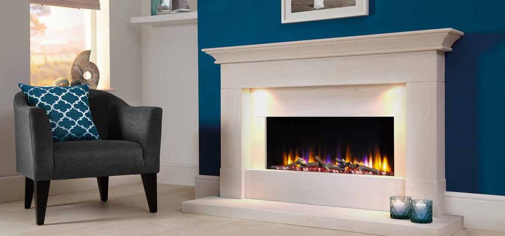 Watch the video ultiflame vr parada elite illumia suite Virtual flame Real fire experience Crystal embers & realistic log fuel bed 4 Flame Brightness settings Yellow flame + Blue flame option 7 day