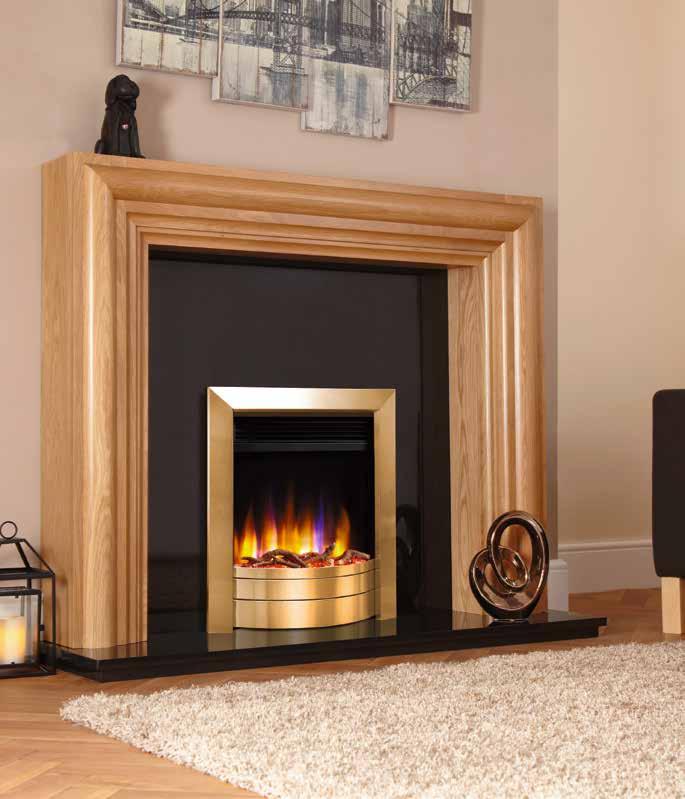 Ultiflame VR Essence in Brass ultiflame vr essence Virtual flame Real fire experience Crystal embers & realistic log fuel bed 4 Flame