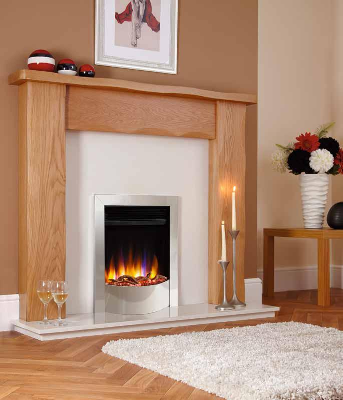 Ultiflame VR Endura in Silver ultiflame vr endura Virtual flame Real fire experience Crystal embers & realistic log fuel bed 4