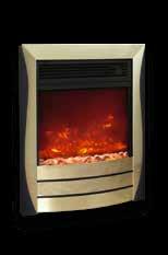 three settings Two heat levels and a flame effect only option Operated via