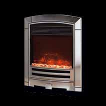rebated surround Available in a choice of three colours; Silver, Gold and Black Nickel electriflame xd decadence in Silver ( x x ) eat Output igh eat Output - Low Available finishes 630mm x 529mm x