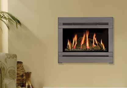 To maximise your décor options, the Profil 2 frame is available in two outstanding finishes: Graphite or Iridium. Fire Choices E % kw Chimney Options Dimensions w x h (mm) Riva 53 X 72% 4.