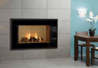 Exclusive Fireplace Tile Surrounds Riva2 1050 Icon with Vermiculite lining.