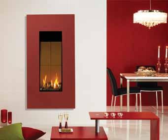 Studio Coloured Frame Options Studio 22 Steel in Metallic Red, Glass Fronted with Log-effect fuel bed Studio 2 Bauhaus in Metallic Bronze, Glass Fronted with Log-effect fuel bed and Vermiculite