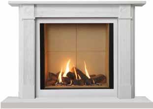 It is highly efficient too, with a large glass area providing radiant heat, while convected heat enters the room through high level grilles in the false chimney breast (constructed to house the fire).