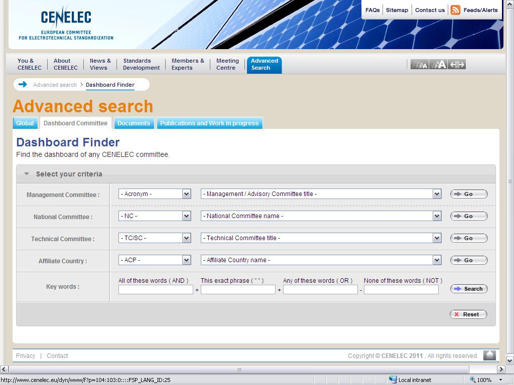 How to search the CENELEC catalogue?