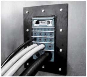 SmartShelter Room Accessories Cable Gland The cable and tube entry system provides effective fire and water protection.