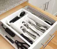 8" H x 15" D Box, 12 per case 899869002924 Maximizes your kitchen drawer space Eight compartments to organize flatware and long
