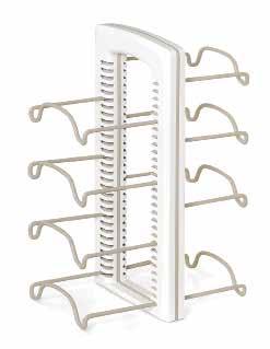 This unique organizer includes eight adjustable wire holders that can be positioned to
