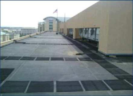 flashing removed and replaced Roof and overflow drains replaced Skylight system of CTF bldg.