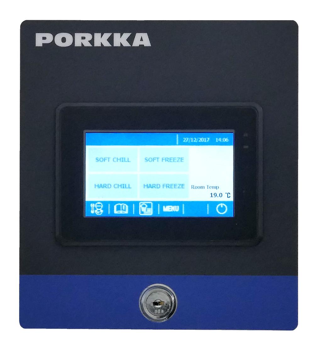 INVENTUS BLAST CABINETS PORKKA XB800 Controller Personalised programs The equipment is supplied with the option to save and edit blast chilling and blast freezing programs according to your own