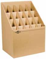 Each white corrugated fiberboard file has 16 compartments and are stackable. Assembles quickly. 37" deep. No. 3098 SRP $107.