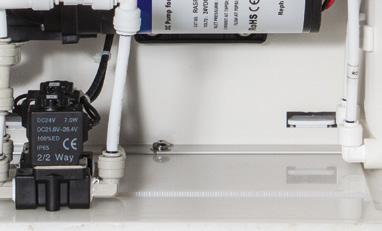 Connect the other PE tubing to the water outlet of the Prefiltration pack. 5) Put the outlet tubing into a sink.