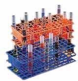 Racks resist chips, scratches, and chemical corrosion. The 3- and 6-mm tube size racks are available in six colors. Autoclavable.