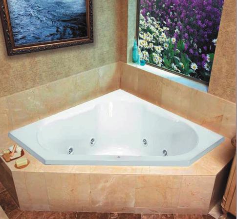 This beautifully styled bath features three seating positions in a space saving corner arrangement. Configured for two to enjoy. Six hydro jets create an invigorating massage.