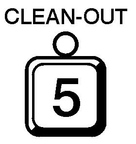 3-13. CLEANING THE 5. Turn the POWER switch to ON. Press then FRYPOT (Continued). CLEAN-OUT? then 1=YES 3=NO shows in display. Press to start Clean-Out Mode.