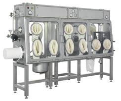 The solids can be discharged from the basket manually or using a lifting device. The system is used for pilot plants as well as small-quantity productions in the pharmaceutical industry.