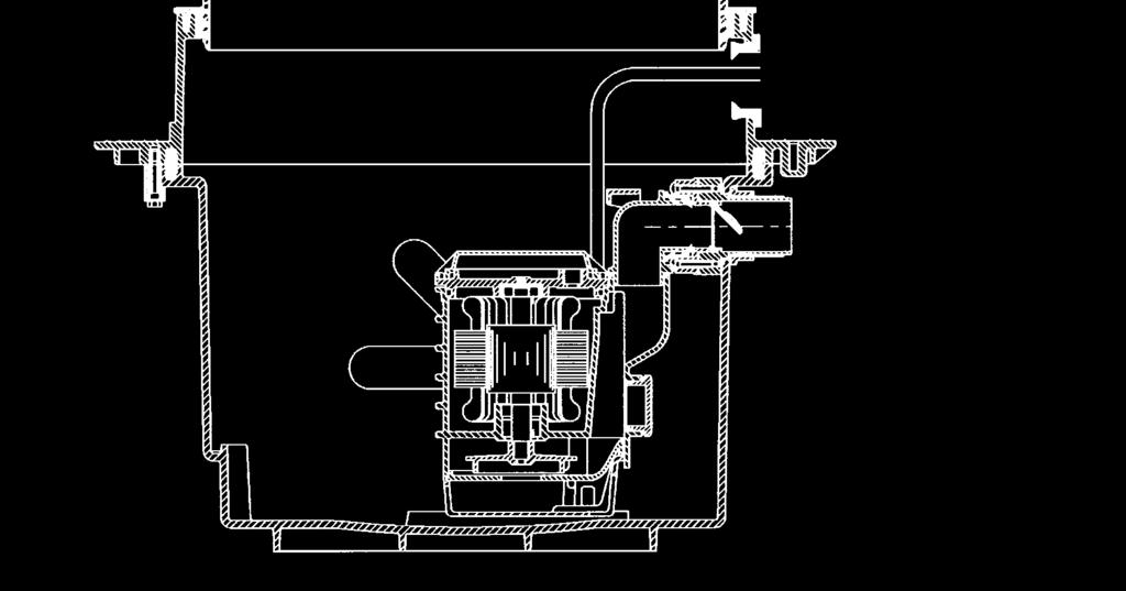 # 8 00) Integrated drain H [m] 7 7Q [m /h] Gasket set Control unit The lifting station Aqualift S pumps wastewater without sewage through the pressure pipe set upwards via the backwater loop to the