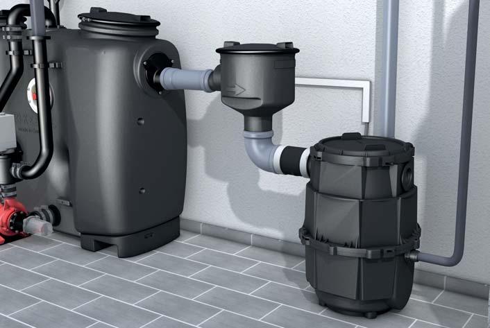 for wastewater without sewage Installation example Aqualift S Professional advantages Connection of several inlets Alongside the standard inlet Ø 0, further inlets (Ø 0, Ø 7) can be connected