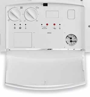 LKON SR/SC HE The control panel Simple to use due to 2 large selection knobs which permit boiler ignition, central heating adjustment 30-80 C and domestic hot water adjustment 3-60 C (for the tank).