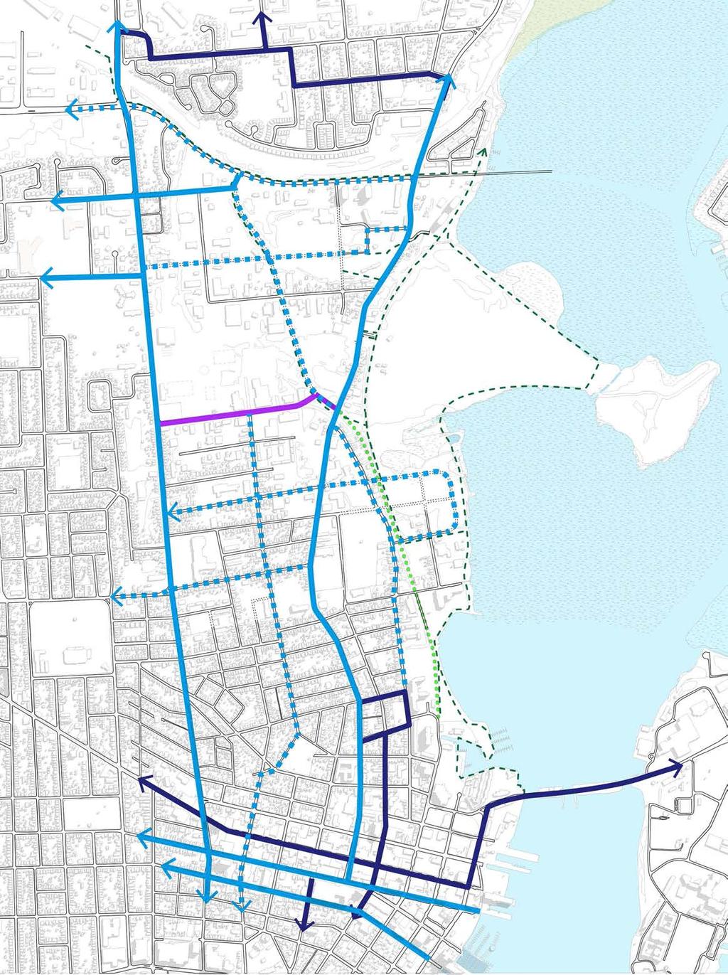 SEVENTH AVE RAILWAY ST DUFF ST FRASER ST PATRICK ST BELLE ISLAND (CATARAQUI ) Multi-Modal Corridors: Legend Design key stops along nodes and corridors to include enhanced transit infrastructure, such