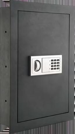 8" deep Weighs approximately 39 pounds Color: Off White 7725 Superior Wall Safe Flat Panel Design so you can conceal the safe Store your jewlery, guns, and valuables! Fits between the studs.
