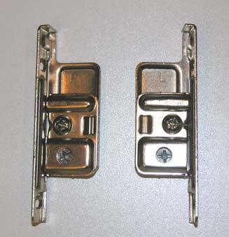 drawer brackets which are labeled L and R