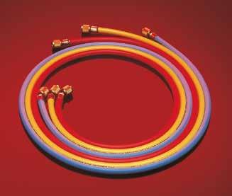 No. 8885100007 (yellow hose, 1800 mm) Ref. No. 8885400022 (spare seal) R 134a ø 10 mm Length 1/4" SAE** 1/4" SAE** ø 10 mm Ref. No. 8885100008 (red hose, 1800 mm) Ref. No. 8885100024 (red hose, 5000 mm) Ref.