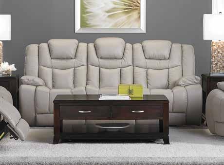 NEW ARRIVAL - Extra 700 OFF HEADREST & RECLINE 988 POWER RECLINING SOFA WITH POWER HEADRESTS & USB Quilted, channel tufted design cradles your
