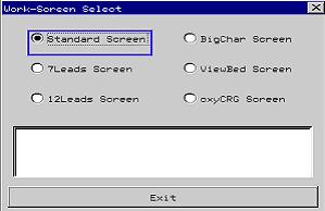 4-2-6: Restore default system setup Press Work-Screen button and a following setup display screen window (Fig.4-2-7) will be displayed. Standard Screen 7-Leads Screen Fig.
