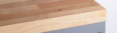 5. SELECT CABINET TOP OR COUNTER TOP (OPTIONAL) BUTCHER BLOCK CABINET TOPS Tops are satin finish 1 3 thick hardwood and are flush to the cabinet side-to-side and front-to-back.