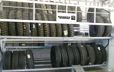 Vertical Solutions TIRE CAROUSEL Fully motorized tire carousels maximize floor space by making use