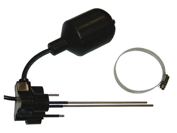 Factory-installed Oil Sensor Switch: º Pump activation probes (start and stop levels) 5 inch pumping range º High water alarm probe º Reference probe (ground) º High oil alarm float (mechanical) **