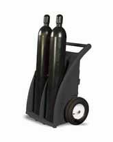 Unlike metal cylinder carts, the Cylinder Dollies are spark-resistant and the rugged polyethylene construction will not rust or corrode under harsh weather